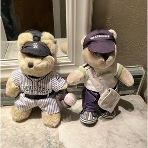 New Two Starbucks Colorado Bearista Bears 2004 & 2008 MLB Colorado Rockies